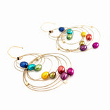 Double Double Hook Earrings with Stones