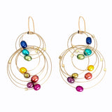 Double Double Hook Earrings with Stones