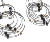 Double Double Hook Earrings with Stones
