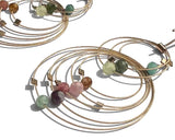 Double Double Hook Earrings with Stones