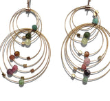 Double Double Hook Earrings with Stones