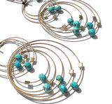 Double Double Hook Earrings with Stones