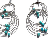 Double Double Hook Earrings with Stones