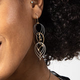 Feather Teardrop Hook Earrings (Mini)