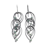 Feather Teardrop (Mini) Hooks with Stones