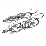 Feather Teardrop (Mini) Hooks with Stones