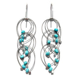 Feather Teardrop (Mini) Hooks with Stones