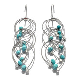 Feather Teardrop (Mini) Hooks with Stones