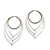 Feather Teardrop Hoops (Large)