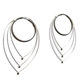 Feather Teardrop Hoops (Large)