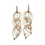 Feather Teardrop (Mini) Hooks with Stones