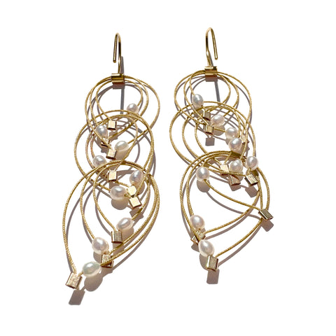Feather Teardrop (Mini) Hooks with Stones