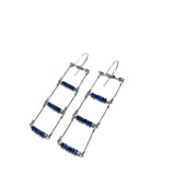 Ladder Hook Earrings with Stone