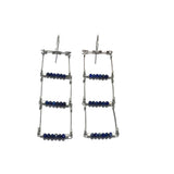 Ladder Hook Earrings with Stone