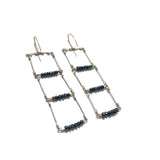 Ladder Hook Earrings with Stone