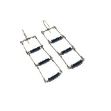 Ladder Hook Earrings with Stone