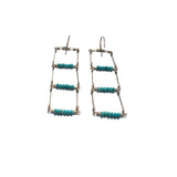 Ladder Hook Earrings with Stone
