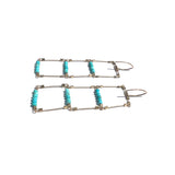 Ladder Hook Earrings with Stone