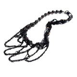 MPR x THE IMAGINARIUM: Czech Glass Dripping Black Chain Necklace