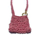 MPR x THE IMAGINARIUM: Sequin Pink Crochet Purselet Pendant Necklace