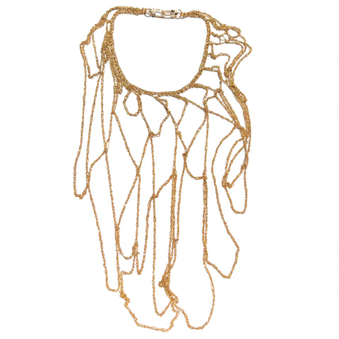 MPR x THE IMAGINARIUM: Scalloped Dripping Chain Necklace in 18K Gold