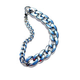 MPR x IMAGINARIUM: Silver Asymmetrical Curb Chain Necklace