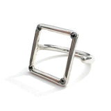 MPR x NU/NUDE Square Ring with Stones