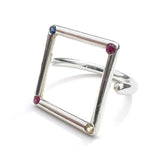 MPR x NU/NUDE Square Ring with Stones