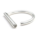 MPR x NU NUDE Tubular Ring with Stones
