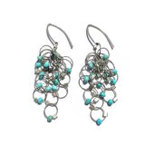 Multi-Interlock Hook Earrings with Stones