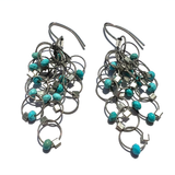 Multi-Interlock Hook Earrings with Stones