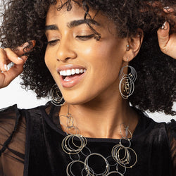 Orbiting Circles Hook Earrings