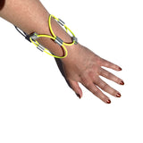 MPR Maxi Cable Collection: XL Maxi Pyramid Cuff in Neon Yellow