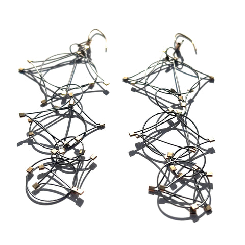 Shape Multi Descending Hook Earrings