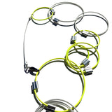 MPR Maxi Cable Collection: Swirling Circles Neckpiece in Neon Yellow