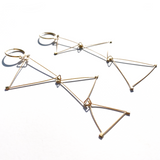Triangle Dangle Hoop Earrings