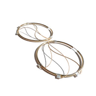Triple Wave XL Hoop Earrings in 14K Yellow Gold