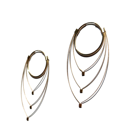 Feather Teardrop Hoops (Small)