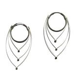 Feather Teardrop Hoops (Small)