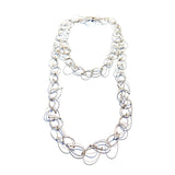 Feather Teardrop Chain Necklace (XL)