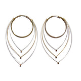 Feather Teardrop Hoops (Large)