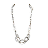 Feather Teardrop Chain Necklace