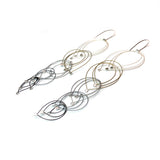 Feather Teardrop Hook Earrings (Medium)