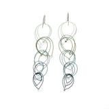 Feather Teardrop Hook Earrings (Medium)