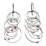 Grad Circle Triplet Hook Earrings