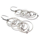 Grad Circle Triplet Hook Earrings