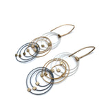 Grad Circle Triplet Hook Earrings