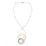 Grad Circle Triplet Pendant Necklace