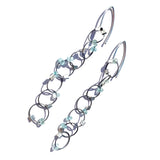 Interlock Hook Earrings with Stones