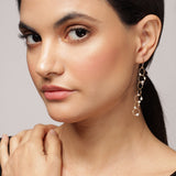 Interlock Hook Earrings with Stones